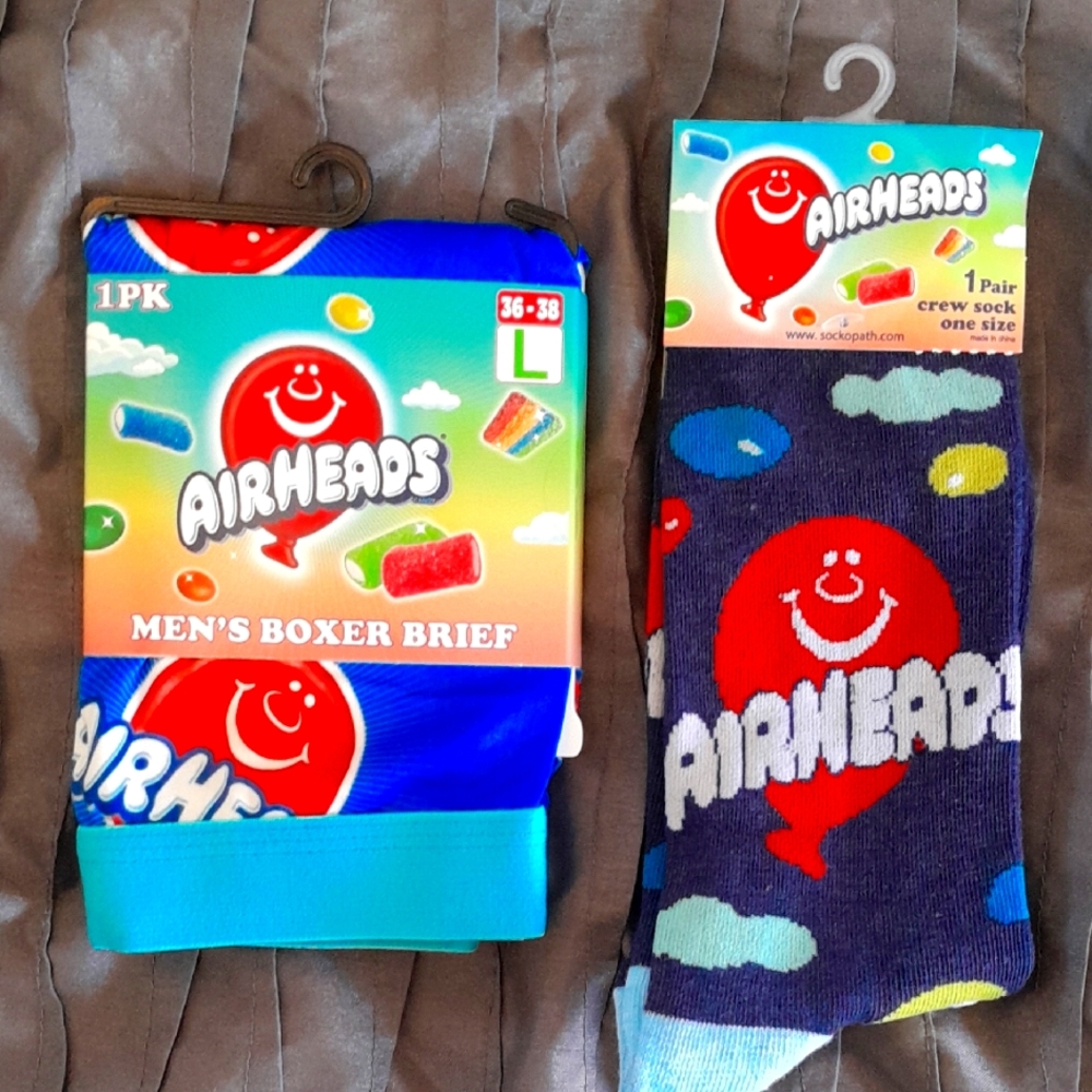 Men's Boxer Brief and Sock Set - Blue and Red